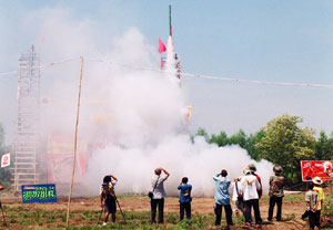 120 kg class rocket takes off